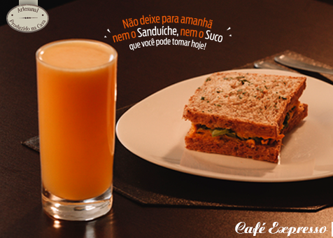 Café Expresso – Suco + Sanduíche